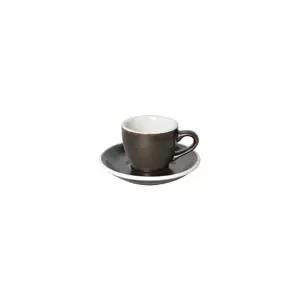 Loveramics Egg - Espresso 80 ml Cup and Saucer - Gunpowder