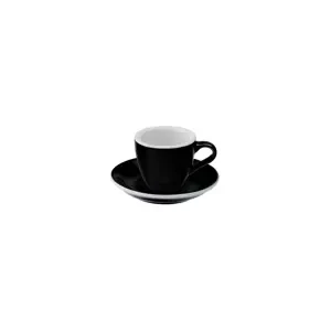 Loveramics Egg - Espresso 80 ml Cup and Saucer - Black