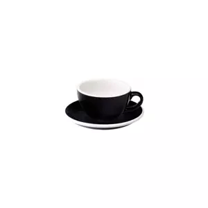 Loveramics Egg - Cappuccino 200 ml Cup and Saucer - Black