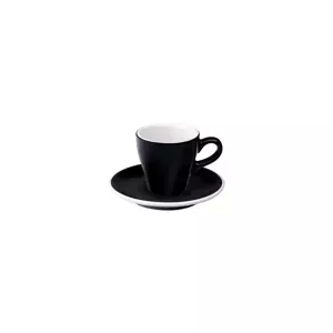 Loveramics Tulip - Cup and saucer - Espresso 80 ml - Black