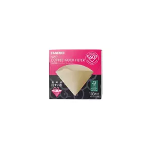 Hario V60-01 papírové filtry nebělené Misarashi VCF-01-100MK 100 ks