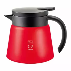 Hario Insulated Server V60-02 nerez 600 ml červený