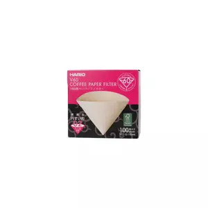 Hario V60-02 papírové filtry nebělené Misarashi VCF-02-100MK 100 ks