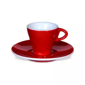 ClubHouse šálek s podšálkem Gardenia 65 ml červená