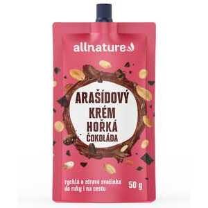 Allnature Arašídový krém s hořkou čokoládou 50 g