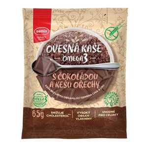 Semix Ovesná kaše omega 3 s čokoládou a kešu ořechy bez lepku 65 g
