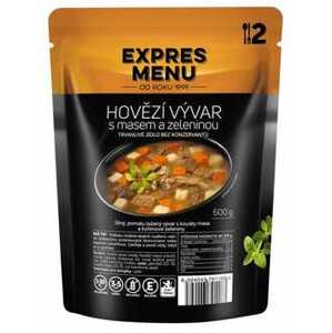 Expres Menu Hovězí vývar s masem a zeleninou 600g (2 porce)