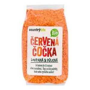 Country Life Čočka červená půlená 500g BIO