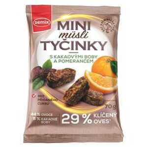 Semix Mini müsli tyčinky s kakaovými boby a pomerančem bez lepku 70 g
