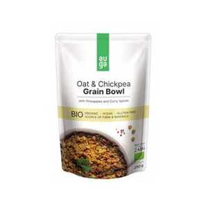 Auga Grain Bowl z bezlepkových ovesných vloček s cizrnou, ananasem a kari kořením 250 g BIO