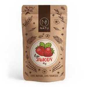 NATU Lyofilizované jahody plátky 45 g