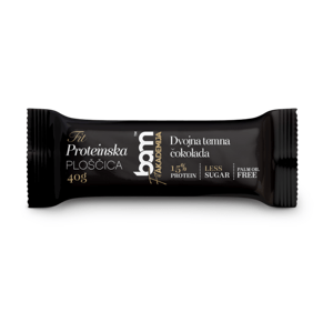 Proteinová tyčinka se sladidlem, dvojitá hořká čokoláda
