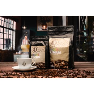 Bezkofeinová káva Premium Decaf 100% Arabica - čerstvě pražená zrnková káva bez kofeinu Hmotnost: 200g