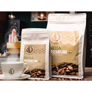 Zrnková káva Indie 100% Arabica - čerstvě pražená přímo z pražírny Hmotnost: 1000g