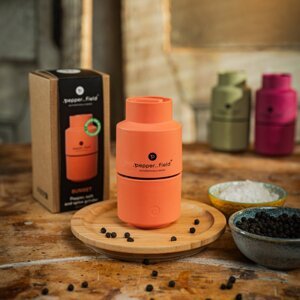 Barevný designový mlýnek SUNSET oranžový (11,5 cm)