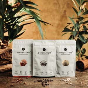 .pepper..field - Kampotský pepř černý, červený a bílý - STARTERPACK (3x20g)