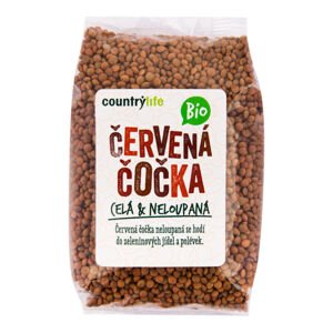 Čočka červená celá neloupaná 500 g BIO   COUNTRY LIFE