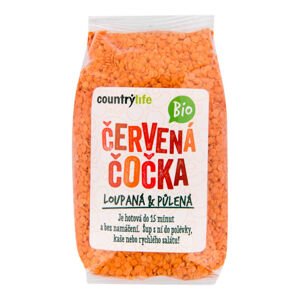 Čočka červená půlená loupaná 500 g BIO   COUNTRY LIFE